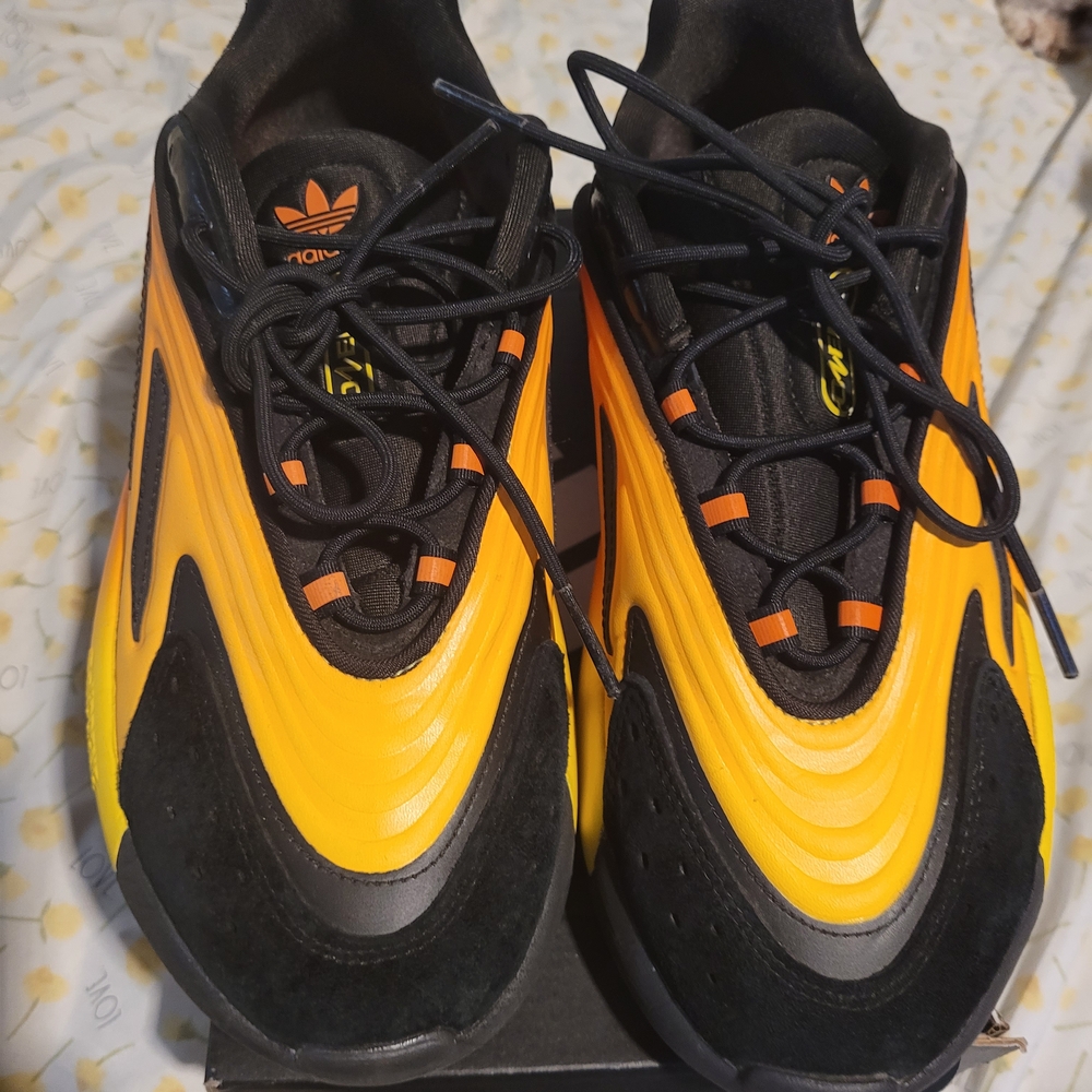 Adidas Vibrant Black and Orange Sneakers